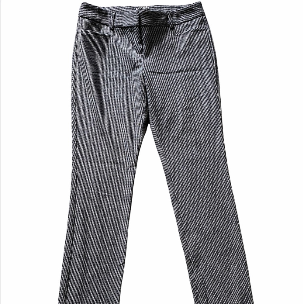 Express Black and White Check Columnist Pants 4L